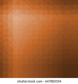 original low poly triangle vector background. brown color