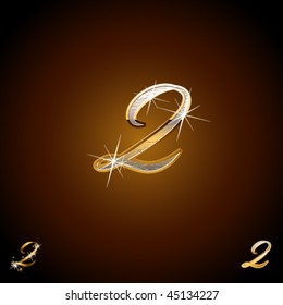 Original luxury typeface. Character 2