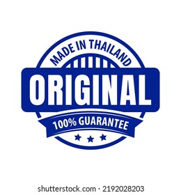 original made in Thailand logo. for your business product labels. vector stamp