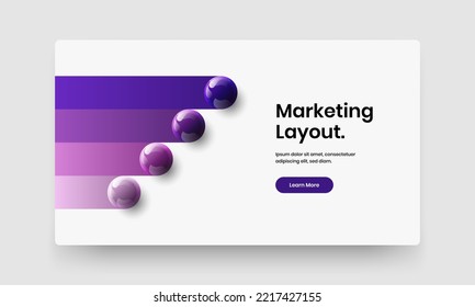 Original magazine cover vector design concept. Simple realistic spheres poster template.