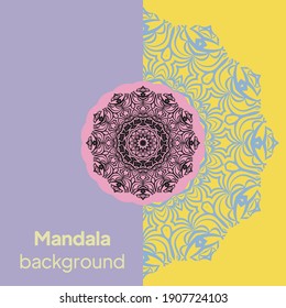Original mandala background. Floral vector illustration