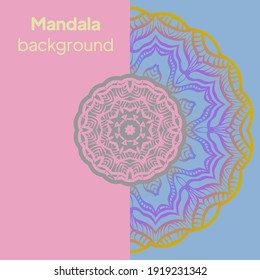 Original mandala background. Floral vector illustration