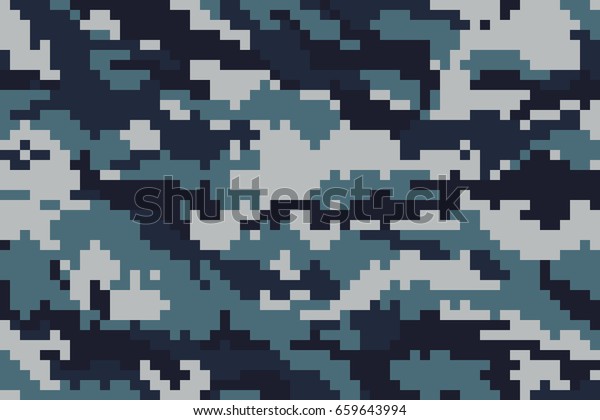 Original Marine Pixel Camouflage Vector Illustration Stock Vector ...