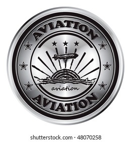 Original metal medal  inscription aviation.