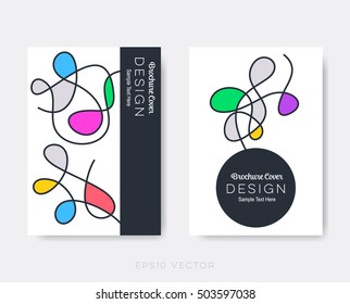 Original modern brochure design template minimalist vector background
