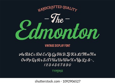 Original Modern Brush Font. Vintage Style. Typeface. Vector