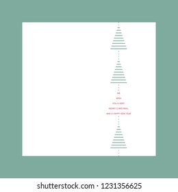 Original and Modern Christmas Card, Inspired by Sound Production. Vector Illustration. EPS10 with layers, easy to edit. Minimal Aesthetics.