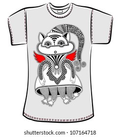 original modern cute ornate doodle fantasy monster personage. Karakoko style