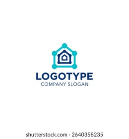 Original modern house logo in vector.