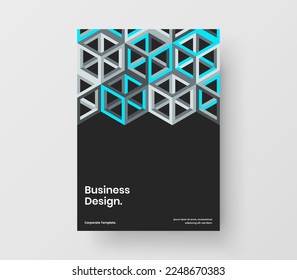 Original mosaic pattern corporate identity concept. Modern catalog cover design vector layout.