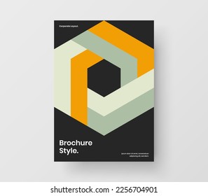 Originelles Mosaik formt das Seitenlayout. Farbige Broschüre A4 Design Vektorgrafik.