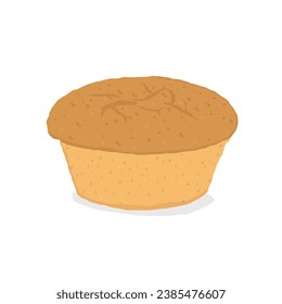 Pastel de Muffin Original. Ilustración vectorial