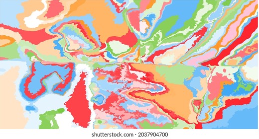 Original Multicolor Green Pastel Textile Design. Modern Light Yellow Soft Art Blue Map Illustration. Ornamental Detailed Nature Pink Grunge Plane View. Rainbow Orange Fashion Red Color Background.