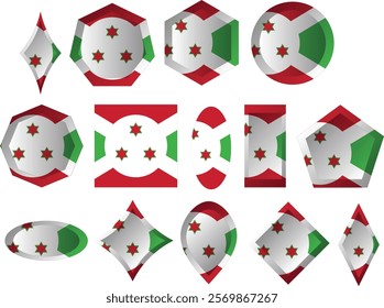 The original national flag of Burundi was adopted after the country's independence from Belgium on 1 July 1962.
