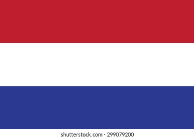 Original Netherlands or Holland flag vector in official format and true colors.