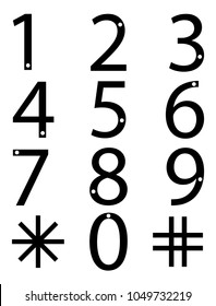 Original numerals set on a white background. Vector art.