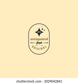 original old bike logo vector design illustration, antiquated bicycle logo business template with modern, vintage and unique styles. 