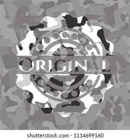 Original on grey camo pattern
