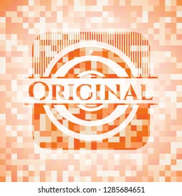 Original orange mosaic emblem