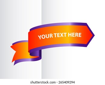 Original Orange and Purple Ribbons - Vector Design Element