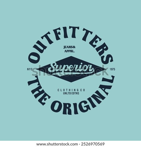 the original outfitter typography, t-shirt graphics, vectors