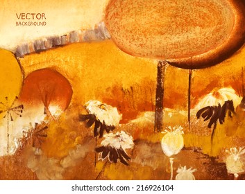 Original painting on paper. Pastel abstract background.Vector version. eps 8