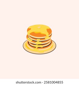 Original Pancake Illustration for design needs, Landing Pages, Animation, Apps, Presentations, Content Creator and other Promotions