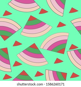 Original pattern with bright design with triangular elements.
