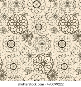 Original pattern of the openwork figures on a  beige  background.