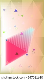 original picture with band, line among attractive triangles