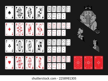 Original playing cards vector layout