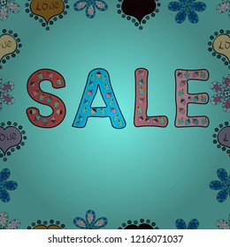Original poster for discount. Bright abstract backgflower with text. Illustration in black, brown and red colors. Vector illustration. Best sale banner. Seamless pattern.