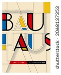 Original Poster Made in the Bauhaus Style. Vector EPS 10.