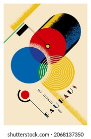 Original Poster im Bauhaus Stil. Vektor EPS10.