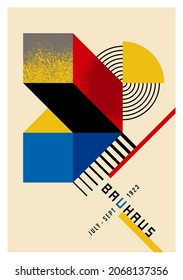 Original Poster Made In The Bauhaus Style. Vector EPS 10.