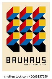 Original Poster Made in the Bauhaus Style. Vector EPS 10.