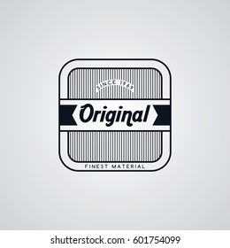 original premium label retro theme badge emblem