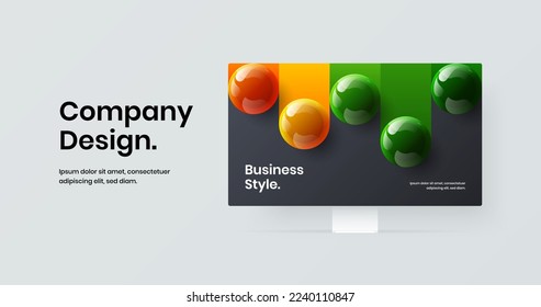 Original presentation design vector concept. Abstract display mockup web banner template.