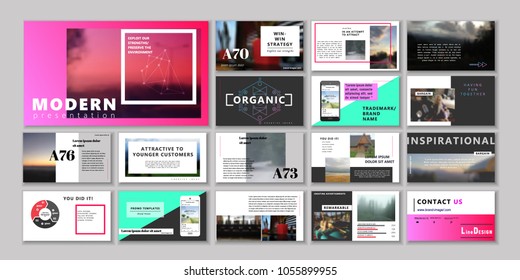 Original Presentation templates or corporate booklet. Easy Use in creative flyer and style info banner, trendy strategy mockup. Simple modern Slideshow or Startup. ppt.