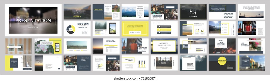 Original Presentation templates or corporate booklet.  Easy Use in creative flyer and style info banner, trendy strategy mockups.  Simple modern Slideshow or Startup. ppt. 