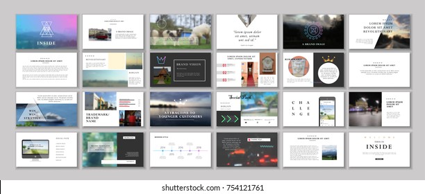 Original Presentation templates or corporate booklet.  Easy Use in creative flyer and style info banner, trendy strategy mockups.  Simple modern Slideshow or Startup. ppt. 