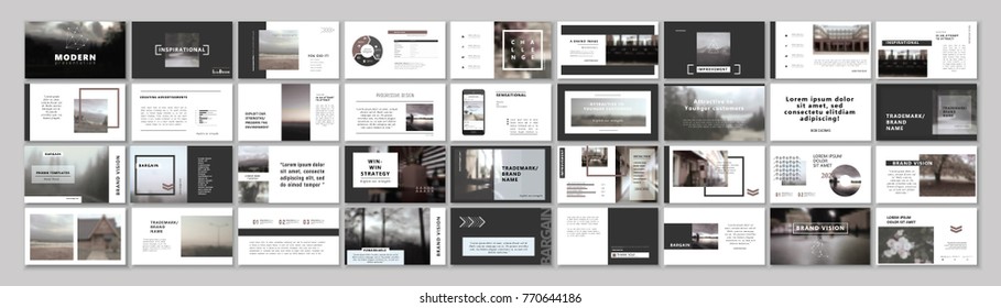Original Presentation templates or corporate booklet. 
Easy Use in creative flyer and style info banner, trendy strategy mockups. 
Simple modern Slideshow or Startup. ppt.  - Shutterstock ID 770644186