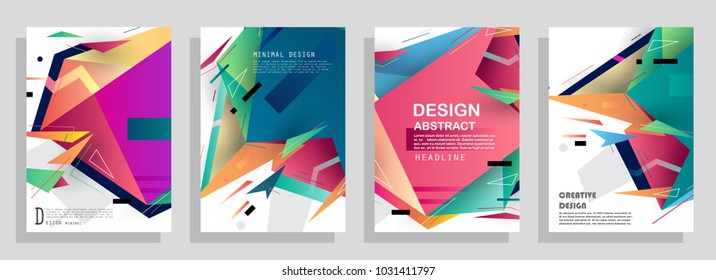 Original Presentation templates. Creative flyer and leaflet, presenting, banner, brochure covers. Horizontal a4 design