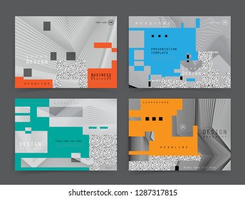 Original Presentation templates. Creative flyer and leaflet, presenting, banner, brochure covers. Horizontal a4 design