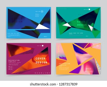 Original Presentation templates. Creative flyer and leaflet, presenting, banner, brochure covers. Horizontal a4 design
