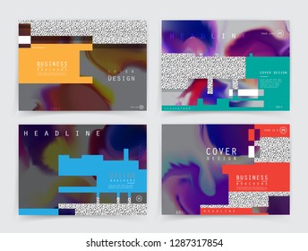 Original Presentation templates. Creative flyer and leaflet, presenting, banner, brochure covers. Horizontal a4 design