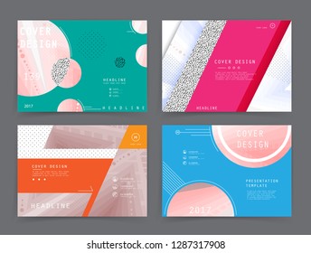 Original Presentation templates. Creative flyer and leaflet, presenting, banner, brochure covers. Horizontal a4 design