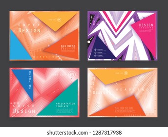Original Presentation templates. Creative flyer and leaflet, presenting, banner, brochure covers. Horizontal a4 design