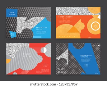 Original Presentation templates. Creative flyer and leaflet, presenting, banner, brochure covers. Horizontal a4 design