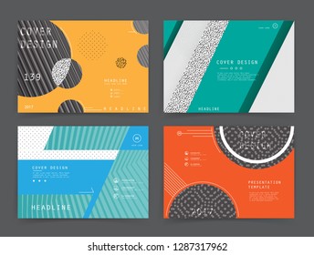Original Presentation templates. Creative flyer and leaflet, presenting, banner, brochure covers. Horizontal a4 design